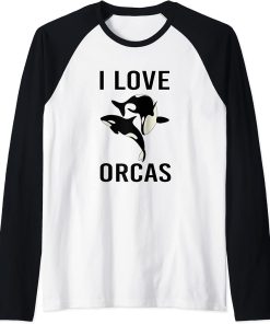 Sea Creature ocean fan Orca Raglan Baseball Tee