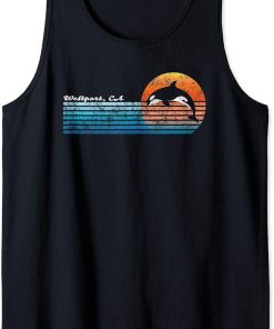 Vintage Westport, CA Retro 80s Orca Sunset Tank Top