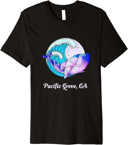 Pacific Grove CA Japanese Paint Geometric Orca Killer Whale Premium T-Shirt