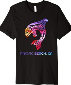 California Pacific Beach Orca Killer Whale Native American Premium T-Shirt