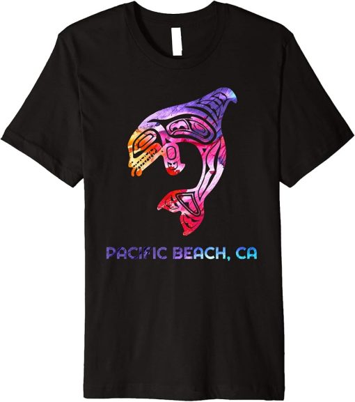 California Pacific Beach Orca Killer Whale Native American Premium T-Shirt