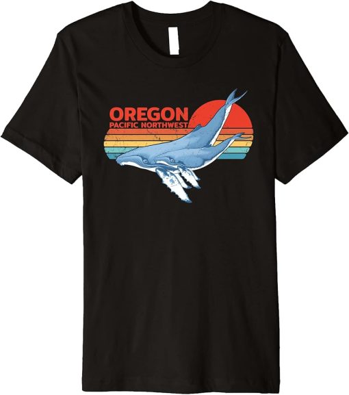 Humpback Whale Retro Vintage 80s Premium T-Shirt